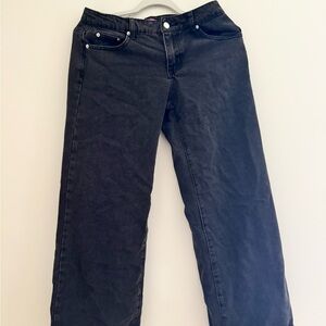 Edikted Black Straight Leg Jeans